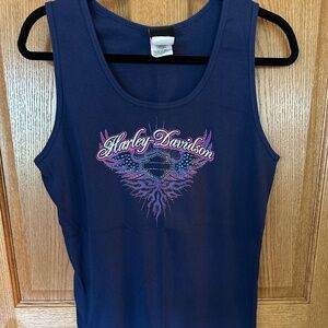 Harley-Davidson Blue Tank Top-Maui Hawaii.  Size 1X.